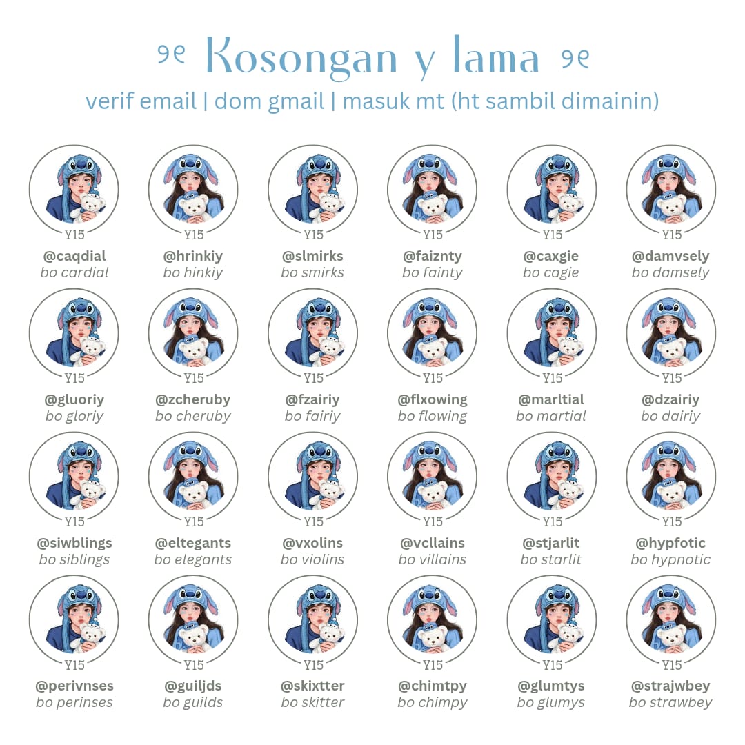 biuffle's tweet image. WTS ACC KOSONGAN Y15 

💸 : 8.000/ea

𐙚˙ verif email only 
𐙚˙ dom gmail 
𐙚˙ go green 
𐙚˙ masuk mt, ht dimainin dulu
𐙚˙ dapat data lengkap

#zonauang