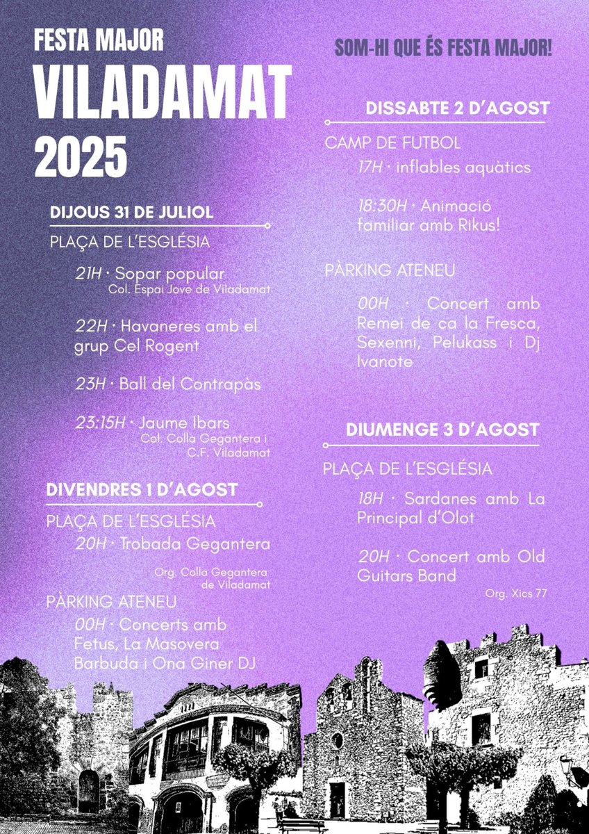 Si no sabeu què fer...
Visca el poble! Visca la cultura popular! Visca la festa major!