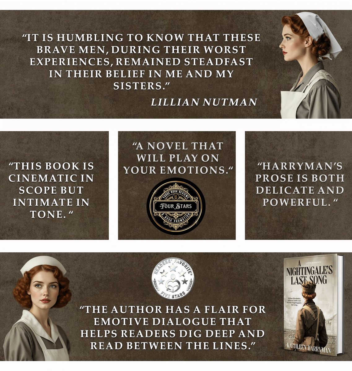 "There’s an almost musical rhythm to her writing, and yet she never shies away from the brutality and moral complexity of war."

#KU #Kindle #Paperback

 A Nightingale's Last Song: buff.ly/aIX7QAB 

#HistFic #HistoricalFiction #HistoricalRomance #WWII #BooksWorthReading