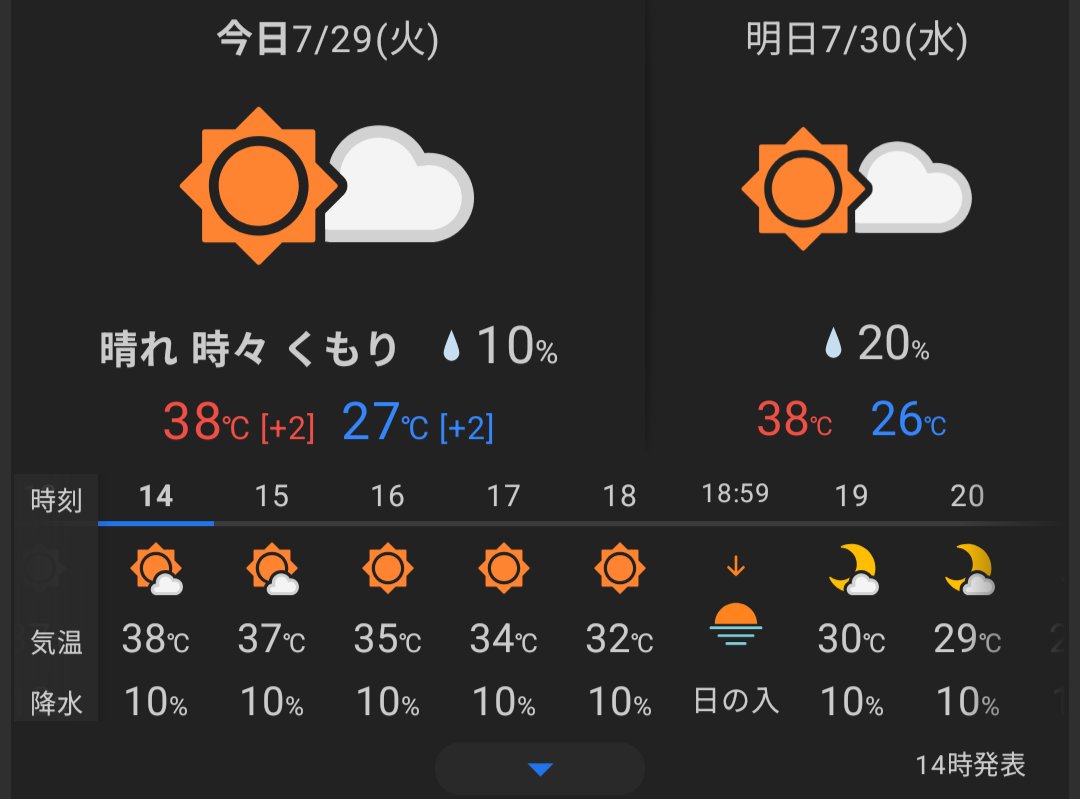 tsuno_work's tweet photo. 続いて、稲沢38℃🧊 https://t.co/lLVdpfnI2q