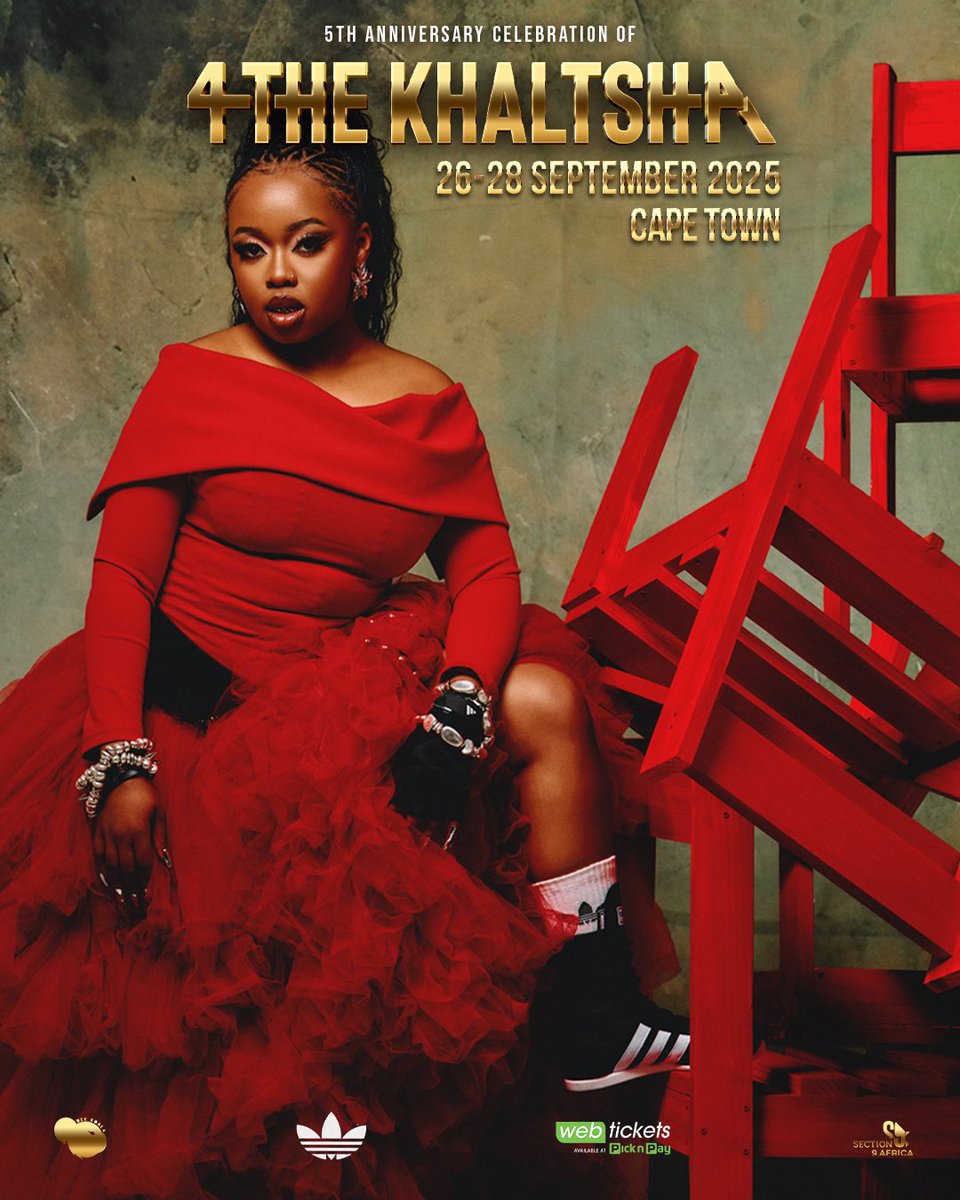 <a href="/webticketsSA/">webtickets.co.za</a> <a href="/Section9Africa/">Section 9 Africa</a> The three stripes have entered the chat, come celebrate the 5th anniversary of #4TheKhaltsha with us /// blending music, fashion and culture in the most original way.