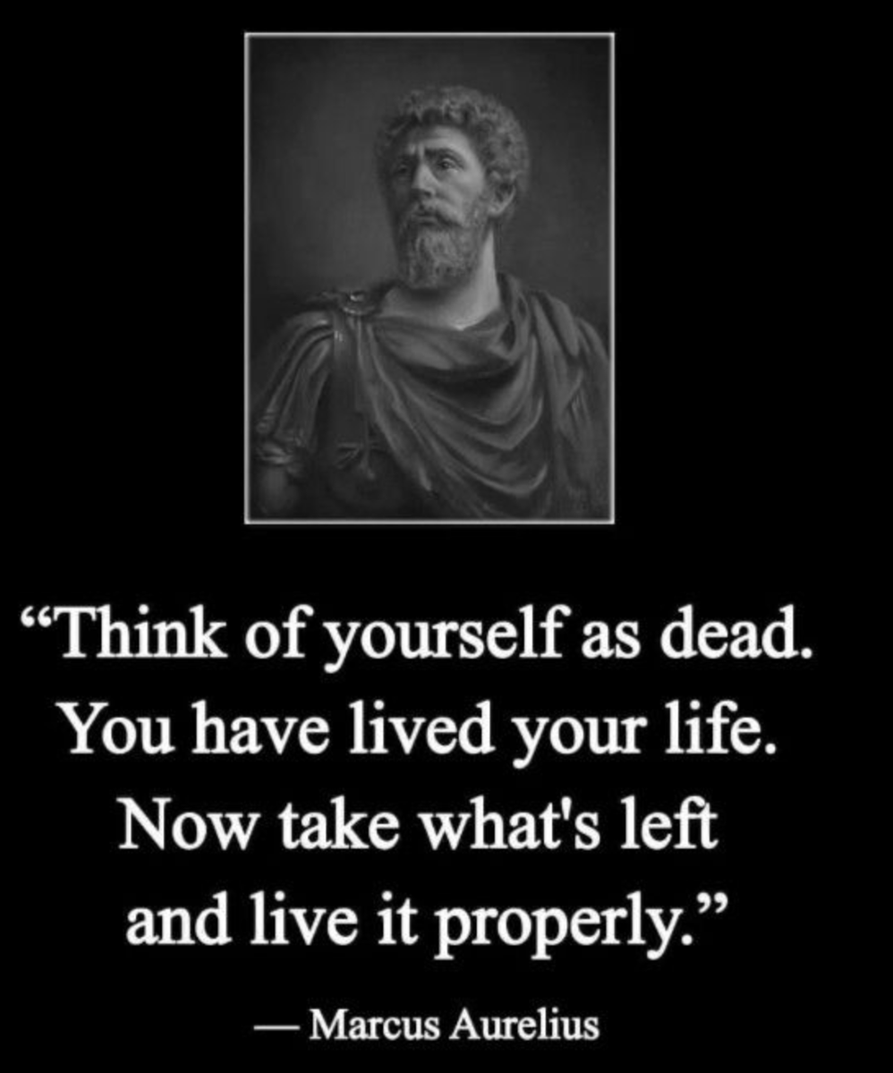 Marcus Aurelius, waking me up with reality again.