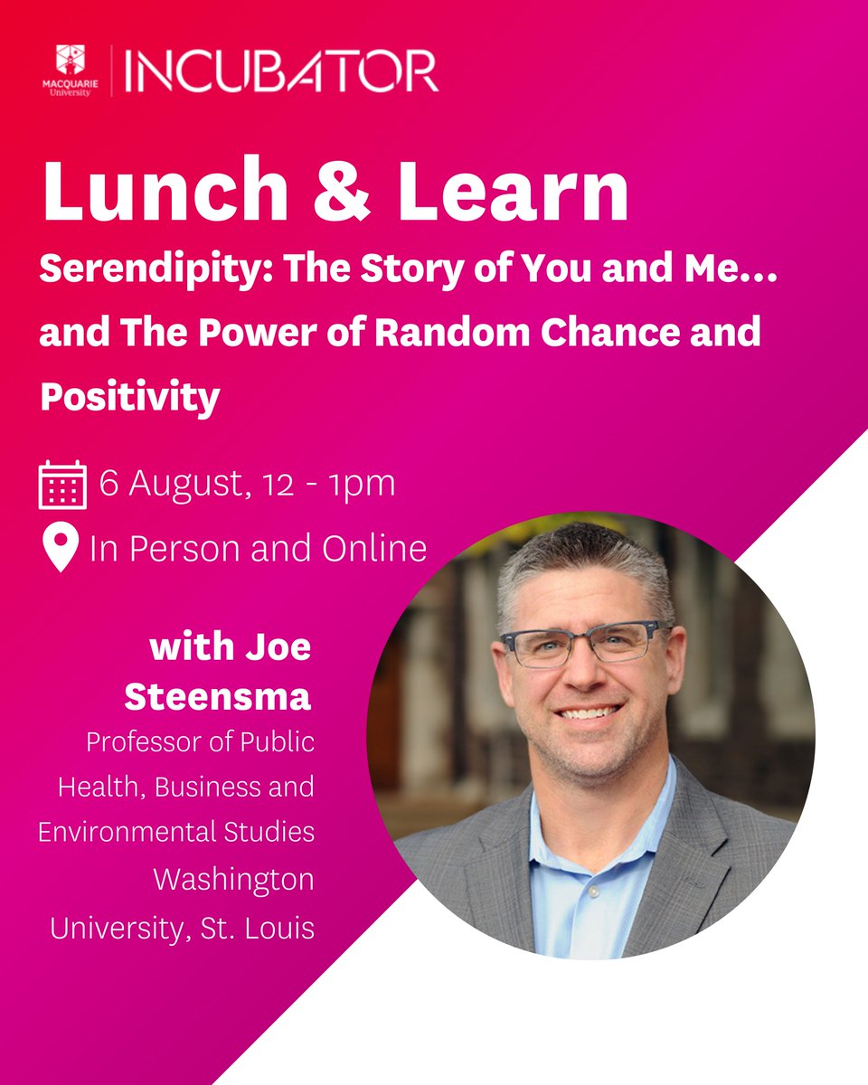 🍀 Think luck is random? Think again! Join Dr. Joe Steensma to explore how mindset attracts opportunity. Discover habits for success and open new doors! 💡  

🔗 Register now: events.humanitix.com/mq-incubator-l… 

#Innovation #Ideas #Entrepreneurship
