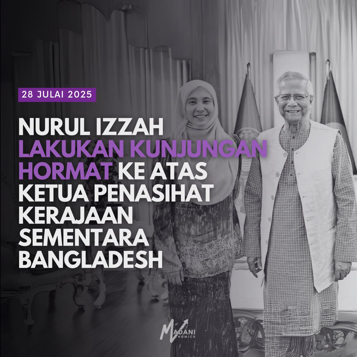 MadaniNomics π²πΎ (@madaninomics) on Twitter photo MNNews π Nurul Izzah Terima Hasrat Bangladesh Sertai ASEAN
Timbalan Presiden PKR, <a href="/n_izzah/">Nurul Izzah Anwar π²πΎ πΊ</a> mengadakan kunjungan hormat ke atas Ketua Penasihat Kerajaan Sementara Bangladesh, Muhammad Yunus di Dhaka. Dalam pertemuan itu, pelbagai isu serantau dibincangkan termasuk penyertaan MNNews π Nurul Izzah Terima Hasrat Bangladesh Sertai ASEAN
Timbalan Presiden PKR, <a href="/n_izzah/">Nurul Izzah Anwar π²πΎ πΊ</a> mengadakan kunjungan hormat ke atas Ketua Penasihat Kerajaan Sementara Bangladesh, Muhammad Yunus di Dhaka. Dalam pertemuan itu, pelbagai isu serantau dibincangkan termasuk penyertaan