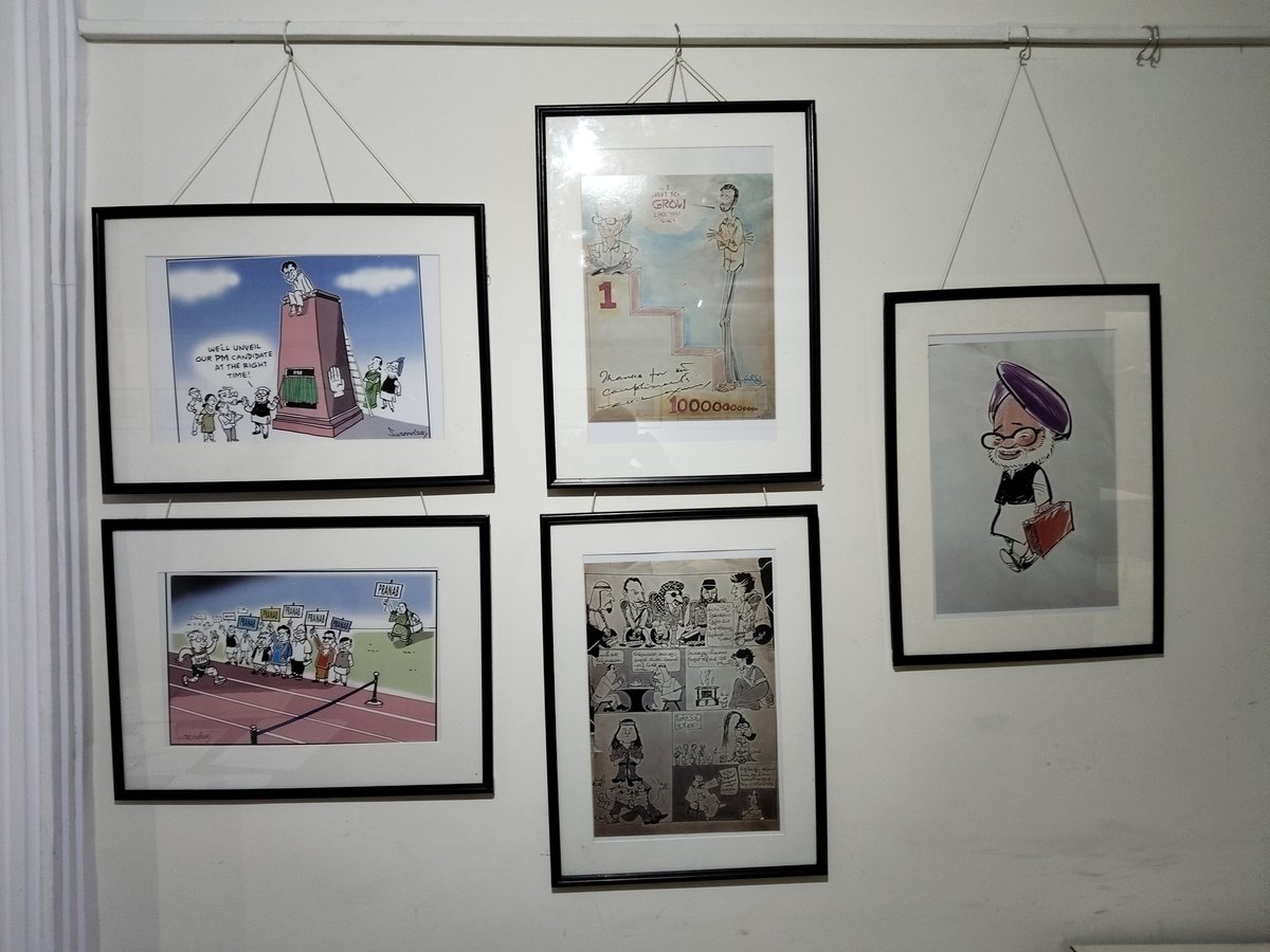 The eminent cartoonist Mr. Surendra's cartoon exhibition is being readied at the Indian Cartoon Gallery, Bengaluru. He will be felicitated with 'Bartons Lafetime Achievement Award' on 2nd August 2025. All are requested to participate in the inaugural function.