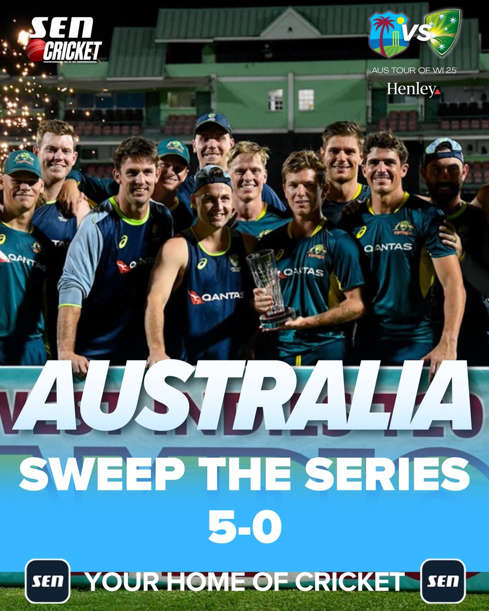 A clean sweep in the T20I series to complete an unbeaten tour for Australia 👏

#WIvAUS