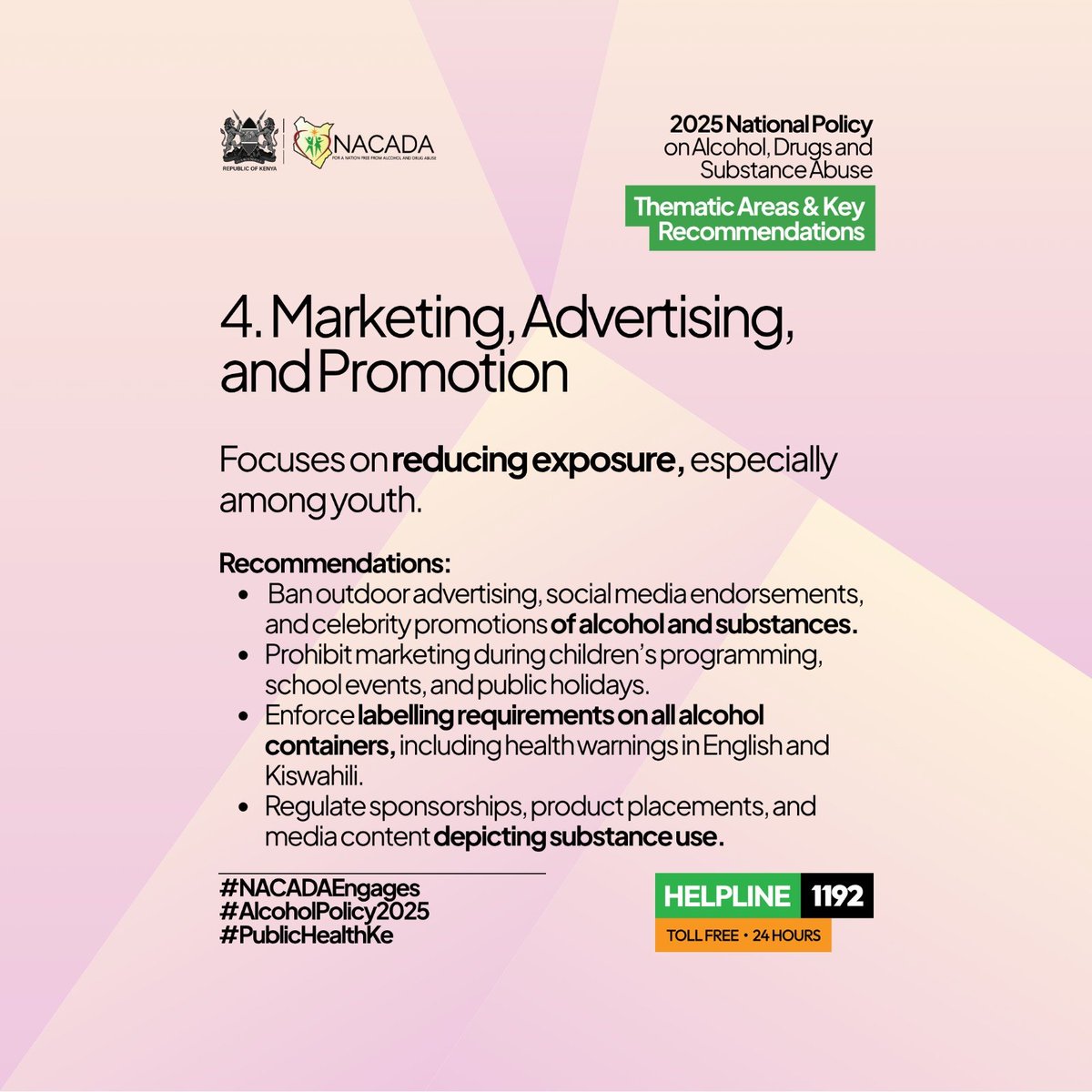 🔥 SHIELDING OUR YOUTH FROM TOXIC INFLUENCES! 🔥

Alcohol ads targeting young people? LET'S ADDRESS THIS!!!

The National Alcohol Policy 2025 is taking bold action:
🚫 Strict limits on alcohol marketing
🛑 No more glamorizing drinking to minors
📵 Reduced exposure across all