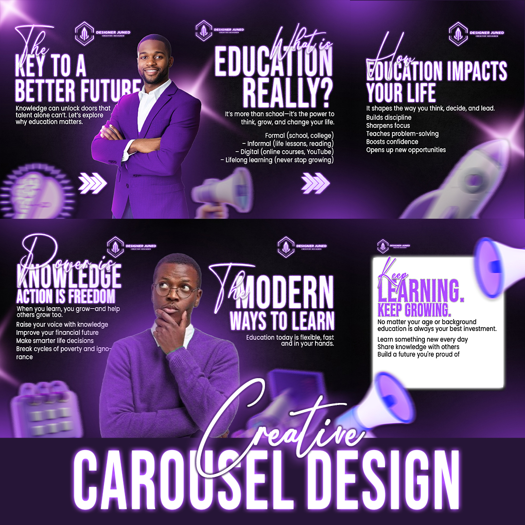 graphixash's tweet image. 🎡 Stand Out with Carousel Design!
Want to tell a story, showcase your brand, or boost engagement? 🎯 Carousel designs are the perfect way to do it — swipeable, stylish, and super scroll-stopping! 📲✨
Level up your content game today! 💡🎨
#CarouselDesign #SwipeToSee #GraphicDes