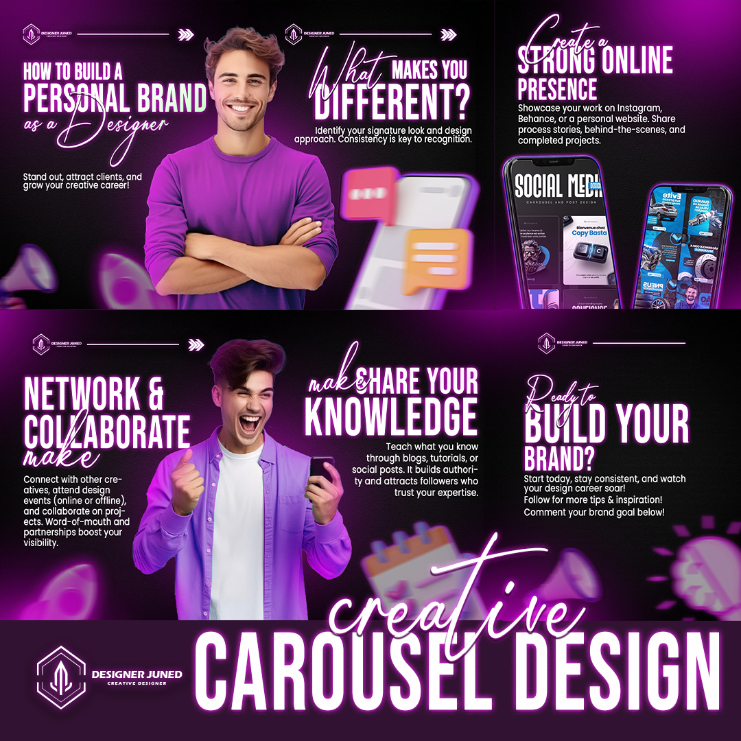 graphixash's tweet image. 🎡 Stand Out with Carousel Design!
Want to tell a story, showcase your brand, or boost engagement? 🎯 Carousel designs are the perfect way to do it — swipeable, stylish, and super scroll-stopping! 📲✨
Level up your content game today! 💡🎨
#CarouselDesign #SwipeToSee #GraphicDes