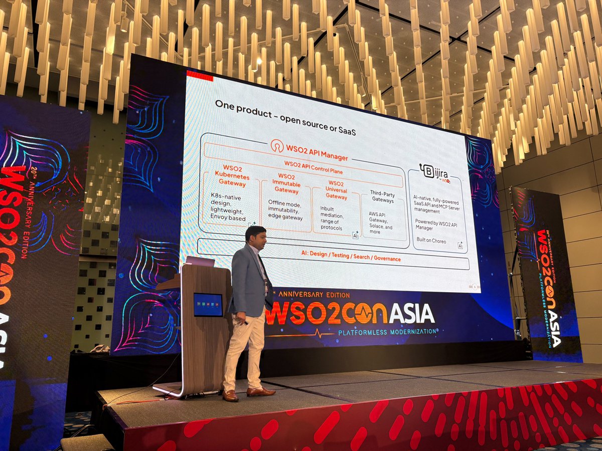 wso2apimanager's tweet image. 🚀 We&apos;ve kicked off the API Management lab sessions at WSO2Con Asia 2025 with @PubuduSpace&apos;s session: Design an Enterprise API Management Architecture

 #APIs #AI #Governance #Kubernetes #Gateways