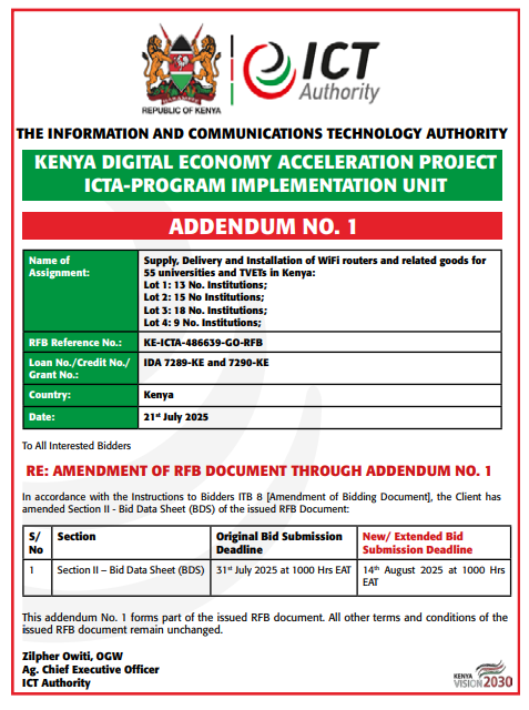 <a href="/ICTAuthorityKE/">ICT Authority</a> | <a href="/TVET_MoE/">State Dept:Tech, Vocational Education & Training</a> | <a href="/EduMinKenya/">Ministry of Education, Kenya (MoE)</a> | <a href="/Muoria_Dr/">PS TVET Dr. Esther Muoria</a> | <a href="/tanuijohn/">Eng. John Kipchumba Tanui,CBS</a> Geat move for TVETs, <a href="/edwintarno/">Dr. Edwin Tarno, PhD. HSC. FEnv</a> <a href="/TVETAKenya/">TVET Authority Kenya</a>