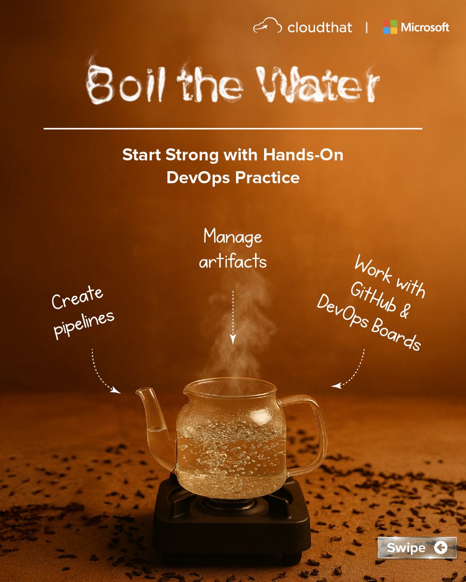cloudthat's tweet image. Make Your Prep as Solid as Your Morning Chai!
Preparing for the AZ-400 exam? Think of it like making kadak chai - boil the basics, blend the right tools, spice it up with real-world prep, and serve it with confidence...(1/2)
#AZ400 #MicrosoftCertified #DevOpsEngineer…