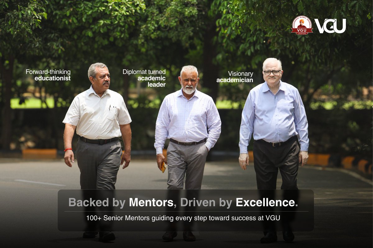 JaipurVgu's tweet photo. Backed by Mentors, Driven by Excellence! 

At VGU, we’re proud to have 100+ Senior Mentors dedicated to guiding you every step of the way. Their wealth of experience and commitment to your success ensures you have the support you need to thrive. 

#Mentorship #VGU #Success https://t.co/3RWHqP0tO8