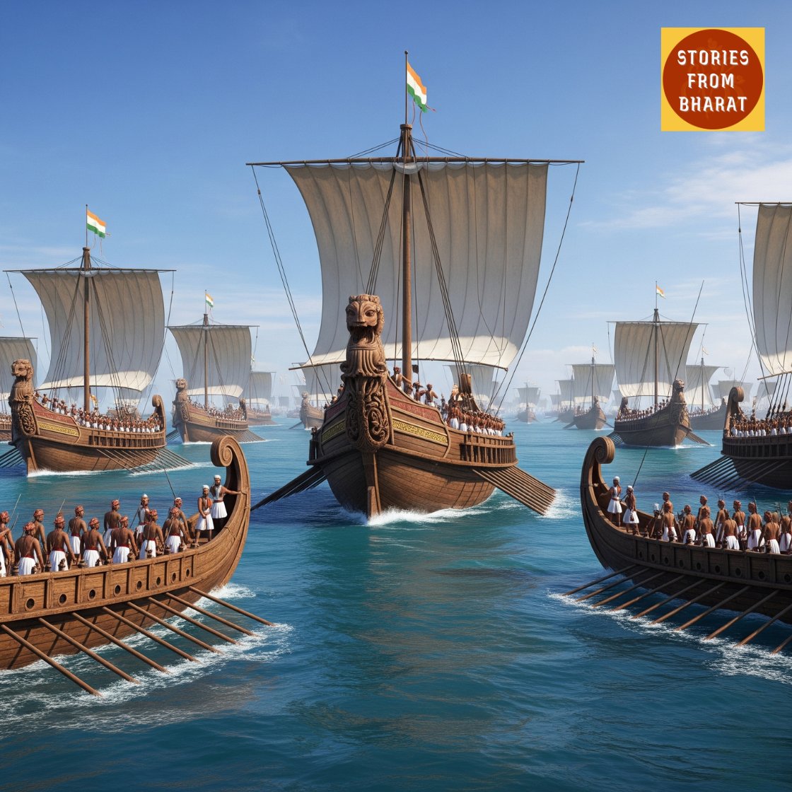NiharikaDesigns's tweet photo. The Pioneers of Naval Power
The Chola Empire wasn't just land-based! They were a dominant SEA POWER in their time. Their navy controlled trade routes and projected influence across Southeast Asia. Think powerful warships and strategic island conquests!#CholaDynasty #ExploreBharat https://t.co/lUrFrcZnjM