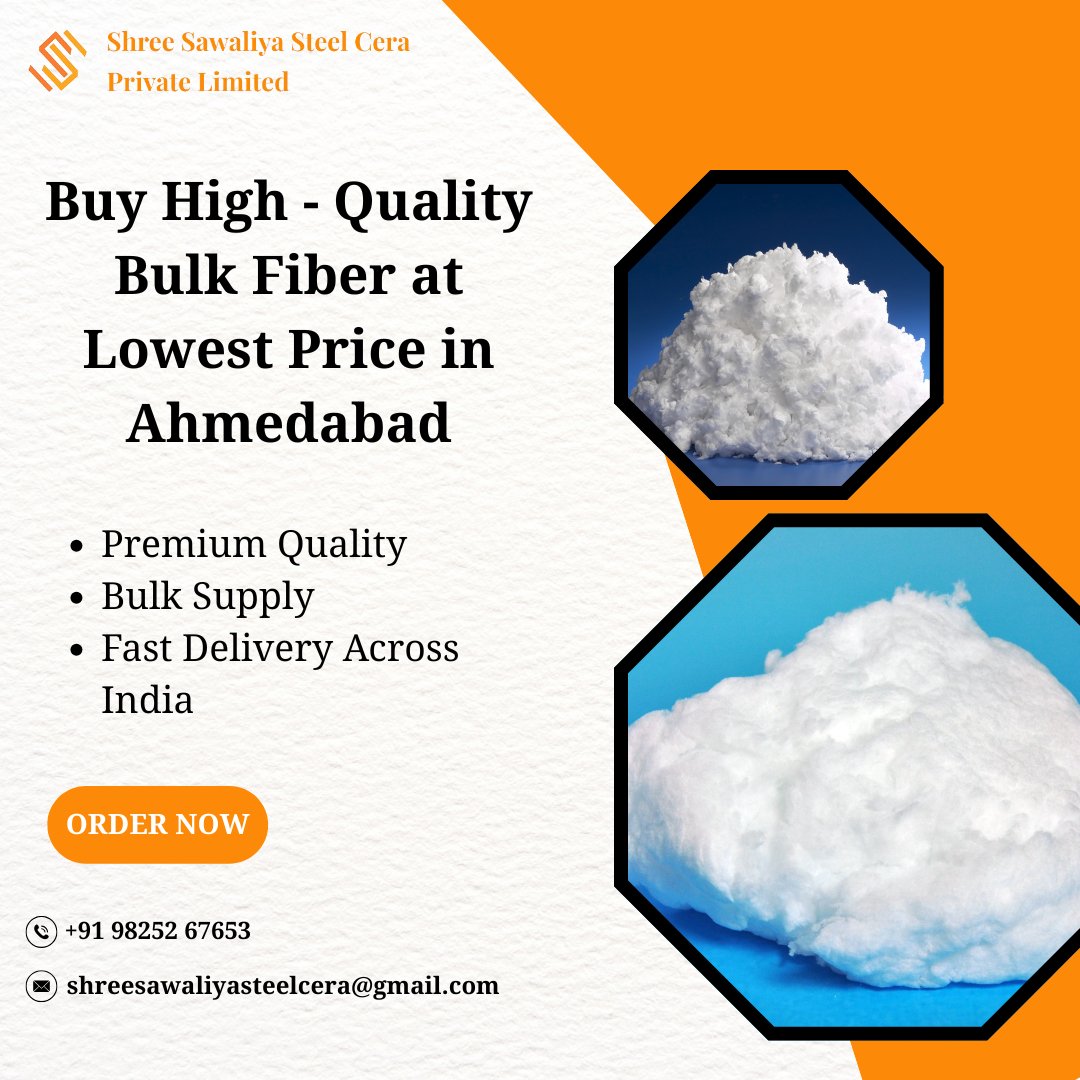 shree_cera32161's tweet image. Looking for reliable insulation material? 🔥

#BulkFiber #InsulationMaterial #ThermalFiber #AhmedabadSupplier #HeatResistant #IndustrialFiber #RefractorySolution #EngineeringMaterial #MadeInIndia #ShreeSawaliyaSteelCeraPrivateLimited