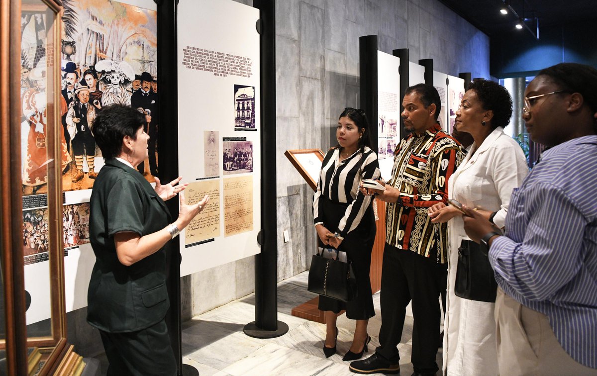 DIRCO_ZA's tweet photo. Deputy Minister of International Relations and Cooperation, Mr Alvin Botes, accompanied by South Africa's Ambassador to Cuba, Mrs Yvonne Phosa, visiting the José Martí Memorial in Havana, Republic of Cuba 28/07/2025
#SAInCuba🇿🇦🇨🇺
📷: Katlholo Maifadi/DIRCO https://t.co/2ayXUfinCI
