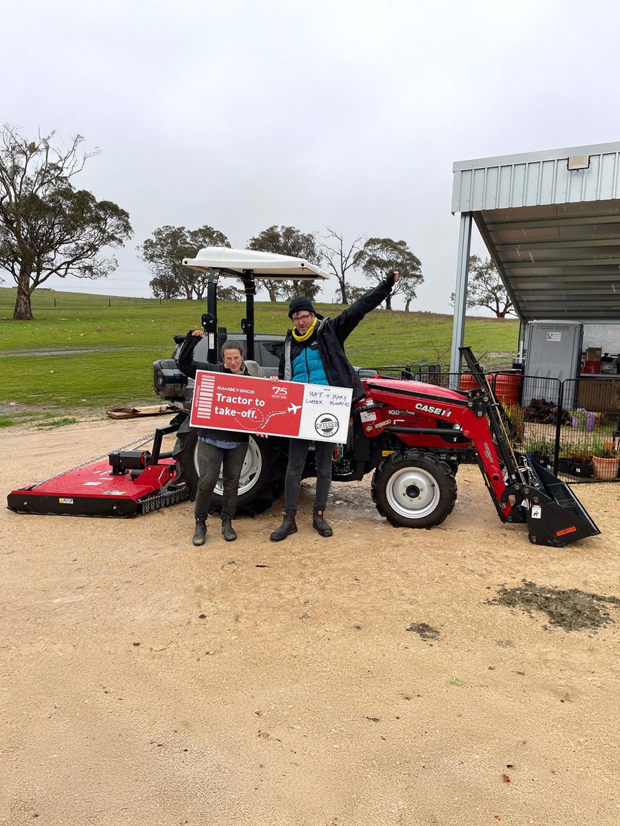 🎉 Congrats to Mary Bloomfield &amp; Matt Loader on their new <a href="/CaseIHAus/">Case IH Australia</a> 35B—delivered to Tungkillo just in time for SA’s best rain of 2025! 🌧️🐑

Big plans ahead for property, pasture &amp; sheep 🐏

PLUS—they’re in the draw to win a $25K escape!* ✈️
#TractorToTakeOff #CaseIH