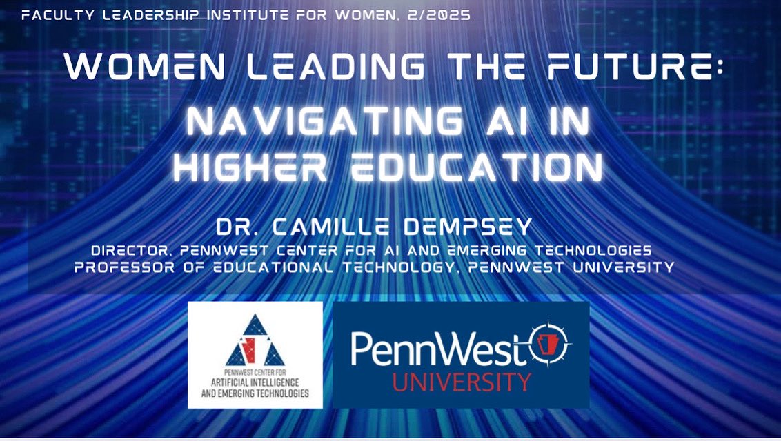 Presenting at the PASSHE Women’s Leadership Institute today! Session is overbooked! #AI #PASSHE #women #higheredwomen #higheredwomenleaders #higheredwomenrock #HigherEducation #universitywomen