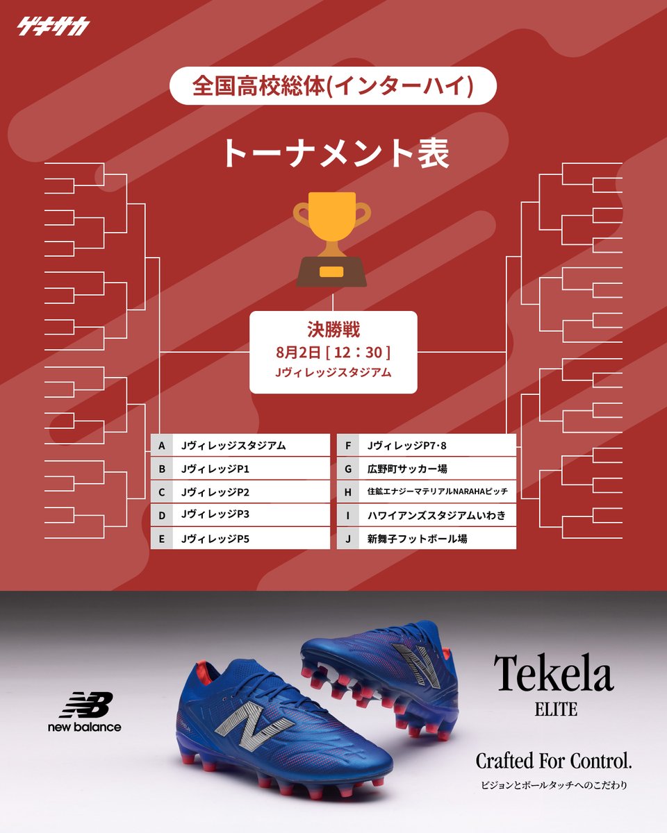 gekisaka's tweet image. ／
【トーナメント表】
全国高校総体(インターハイ)🏆
＼

📝令和7年度全国高校総体(インターハイ)特集ページ
web.gekisaka.jp/pickup/detail/…

#PR #ゲキサカ #高校サッカー #インターハイ