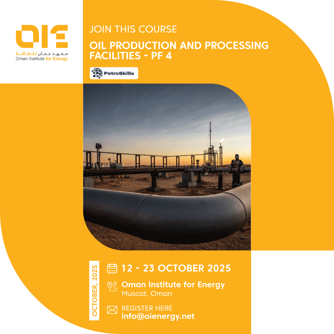 OIEOMAN's tweet image. 🏭 Oil Production &amp;amp; Processing Facilities – PF-4

Understand the design, operation, and optimization of oil production systems and surface processing equipment.

📧 Register: info@oienergy.net
🚨 Limited seats — Enroll today!

#OilProcessing #ProductionFacilities #PF4 #OilAndGas