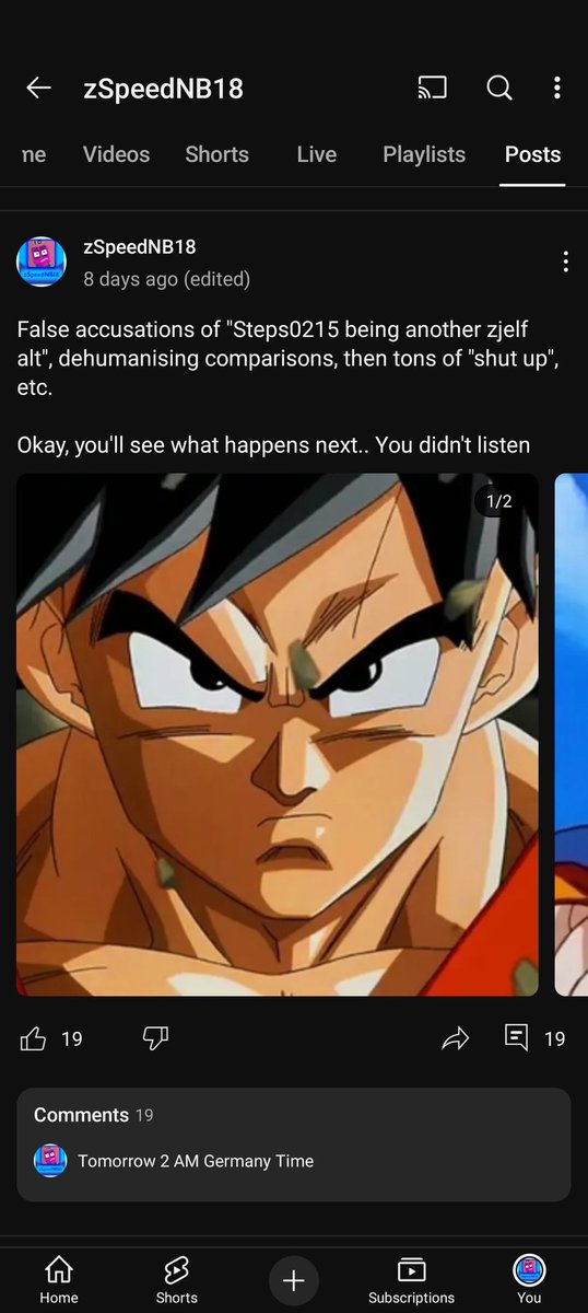 NB18_zSpeed's tweet image. Remember this? Yeah, now it&apos;s out.

A YouTube Community Post regarding false accusations of Steps0215 being Zjelf and the other stuff. Please read it carefully; It&apos;s over 5000 characters long. 

Definitely wouldn&apos;t be surprised If you argue against this 

youtube.com/post/UgkxzufYu…