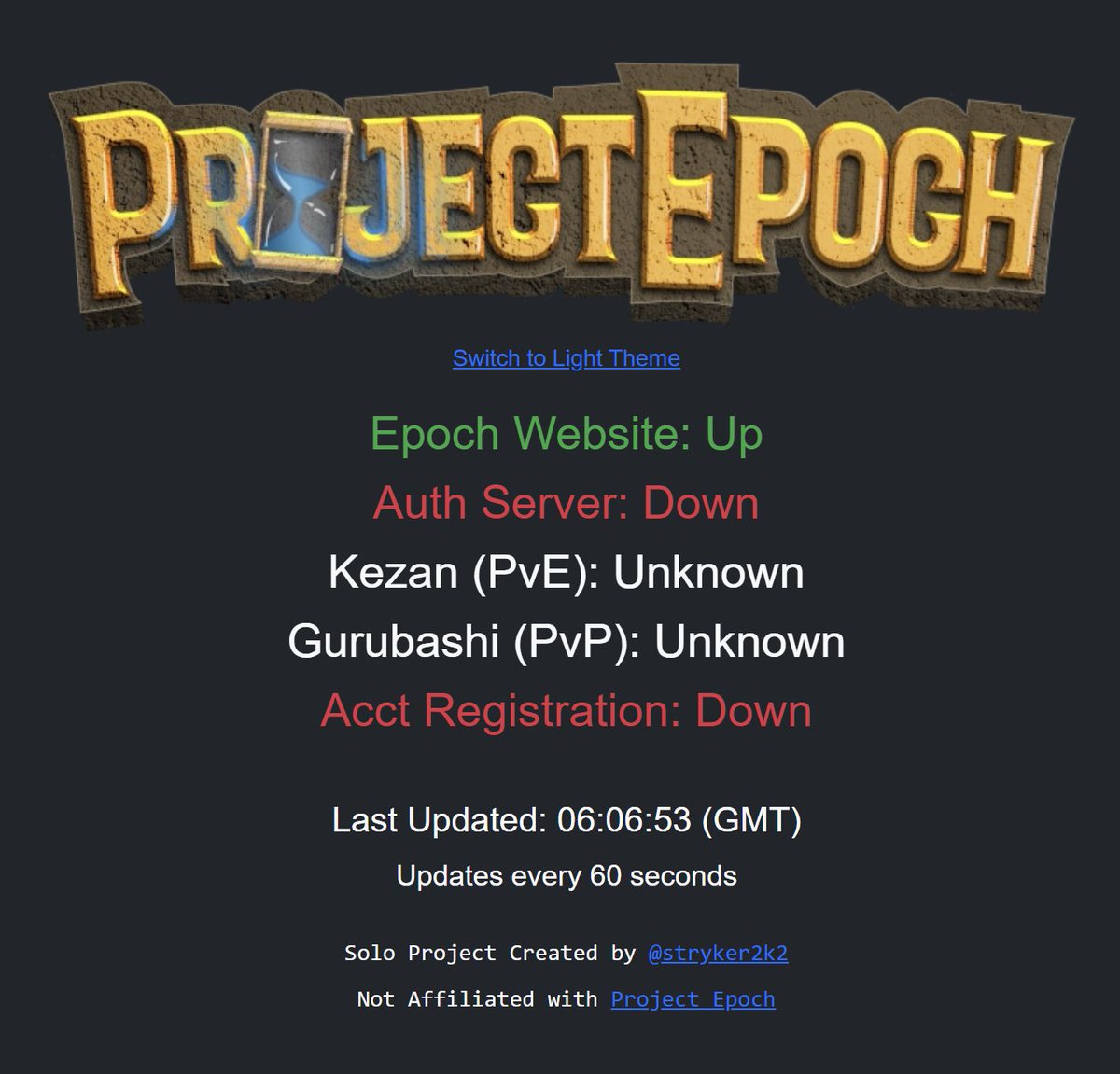 stryker2k2's tweet image. My simple #ProjectEpoch website got a makeover 😀 epoch.strykersoft.us