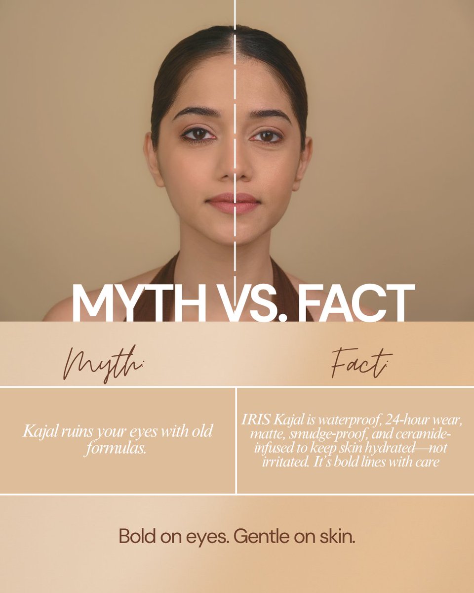 iriscosmetics_'s tweet photo. Not all kajals are created equal.
The old formulas? 👎
Iris Kajal? A bold new truth: hydrating, long-lasting, and oh-so-kind to your eyes.
#IRIScosmetics #EyeCare #CleanBeauty #MythVsFact https://t.co/rhzMT1KM7P