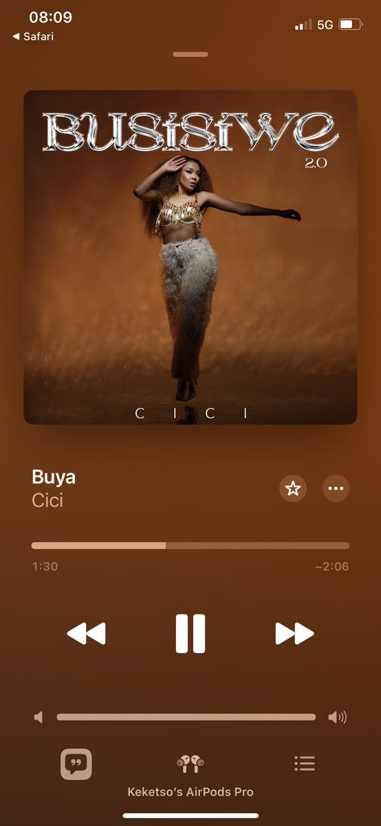 The wait is over! 🔥 #Busisiwe2_0 by the queen herself #Cici is finally out! I’m already obsessed with Buya — vocals for days! 💿💔
Stream here: africori.to/busisiwe2_0