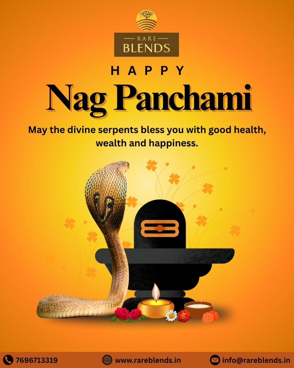 Rare Blends wishes you a blessed Nag Panchami!

May the divine serpent gods bring prosperity, protection, and peace to your home and heart🌿

#nagpanchami #shravan #rareblends #happynagpanchami