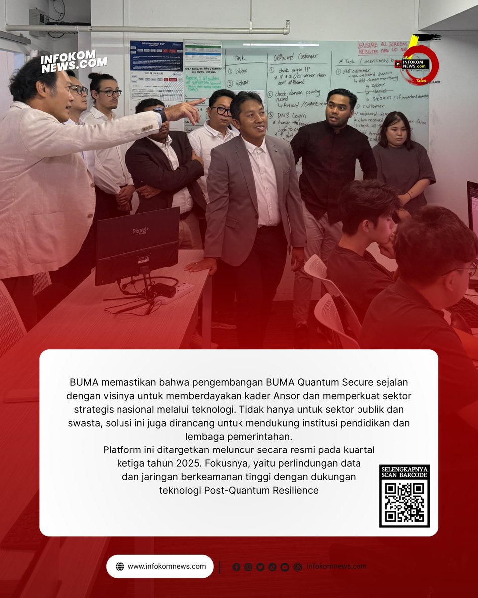 Gandeng Singapura-Swiss, BUMA GP Ansor Rilis Platform Quantum Secure

Ini menjadi bagian dari langkah besar BUMA dalam membangun kemandirian teknologi dan ekosistem digital nasional.

infokomnews.com/portals/berita…