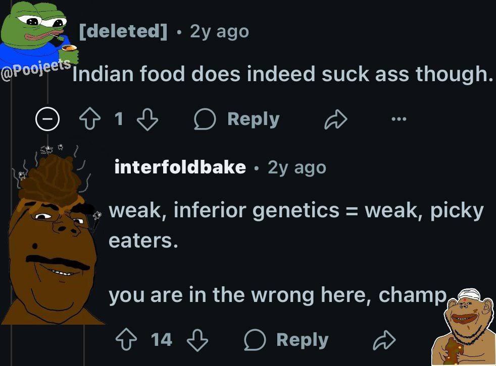 Pajeet2000's tweet image. Pajeet food