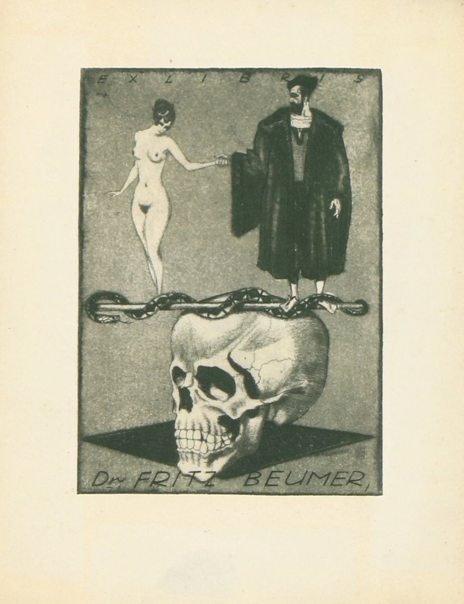 SenayS10's tweet image. Walter Helfenbein, &quot;Scenes of the Occult&quot;, circa 1920
#exlibris