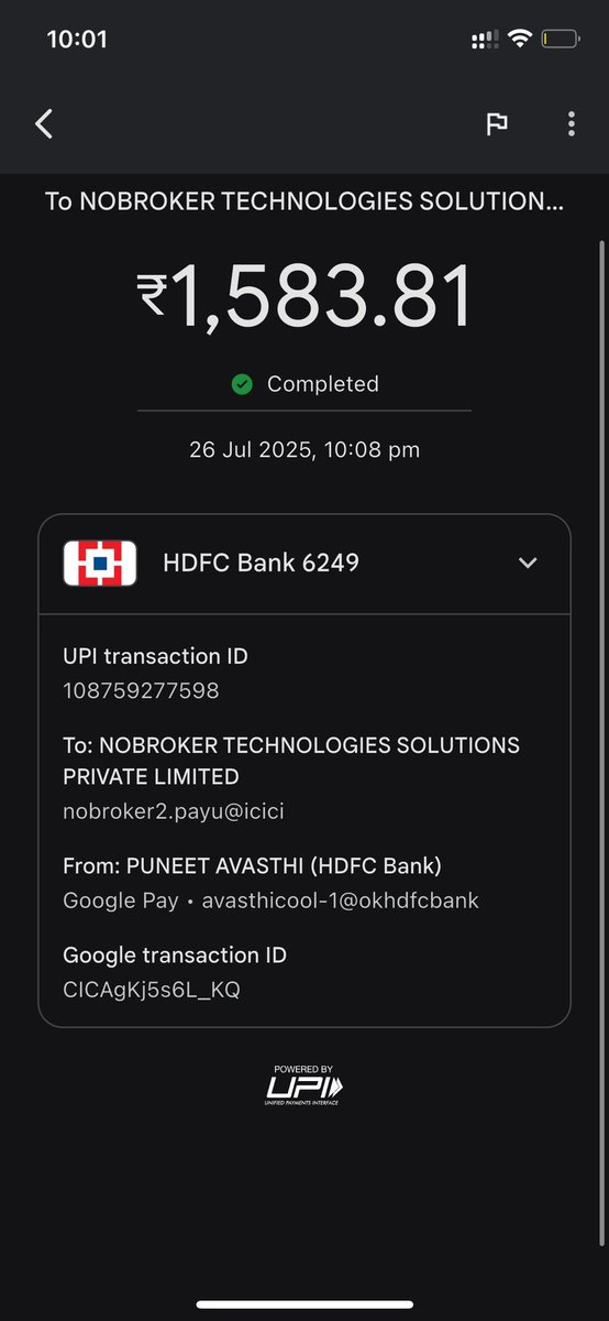 avasthi9619's tweet photo. Booked @NoBroker packers & movers for ₹12,057 (incl. insurance). Paid ₹3,089 at booking, then ₹7,389 under pressure via old link. At delivery, they harassed my father & extorted ₹1,500 more.
Despite proof, refund is delayed. Shameful service.
@jagograhakjago @ConsumerVoiceIn @NoBrokerSupport — take action! #ConsumerRights #NoBrokerFraud
