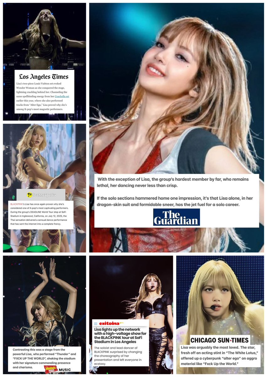 LisaVote50's tweet image. When we say she carried the group during the Born Pink tour, it’s the truth. The Deadline tour will be no different. She’ll show up with full respect for her fans, giving 100% of her energy every night. Each stop will be a unique experience. #LISA 9/31 shows.