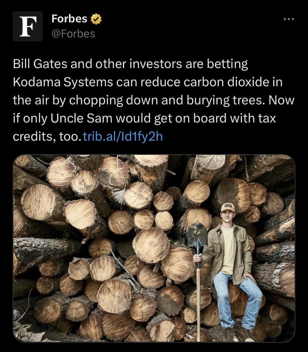 Maviturkk's tweet image. 🔴 Bill Gates ;
" Karbondioksiti azaltmak için ağaçları ortadan kaldırın. "