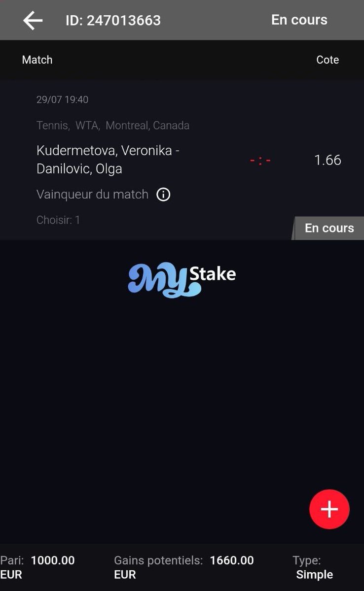 TONTONSEB10's tweet image. 🧨CARTOUCHE #Montreal  !🧨

KUDERMETOVA GAGNE : 1,66🚀 

❤️ LIKE x ♻️ SI TU FOLLOW TONTON

#TeamParieur