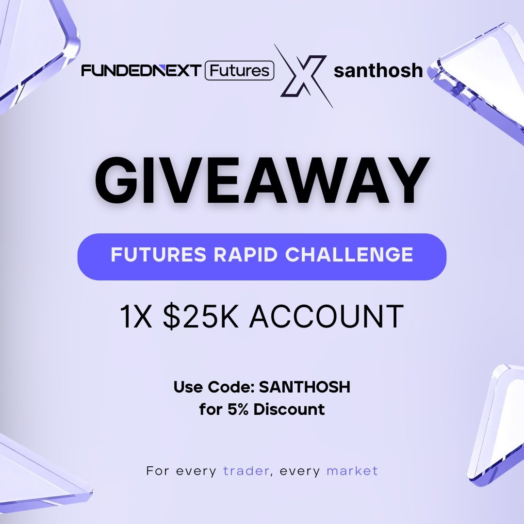 🎉 25K Funded Next Future Account Giveaway  🎉 

Rules:

1. Follow <a href="/fnfutures/">FundedNext Futures</a> <a href="/Flynn3624/">Flynn</a> <a href="/santhxsh/">santhosh</a> 
2. Like &amp; Retweet
3. Tag 3 Friends