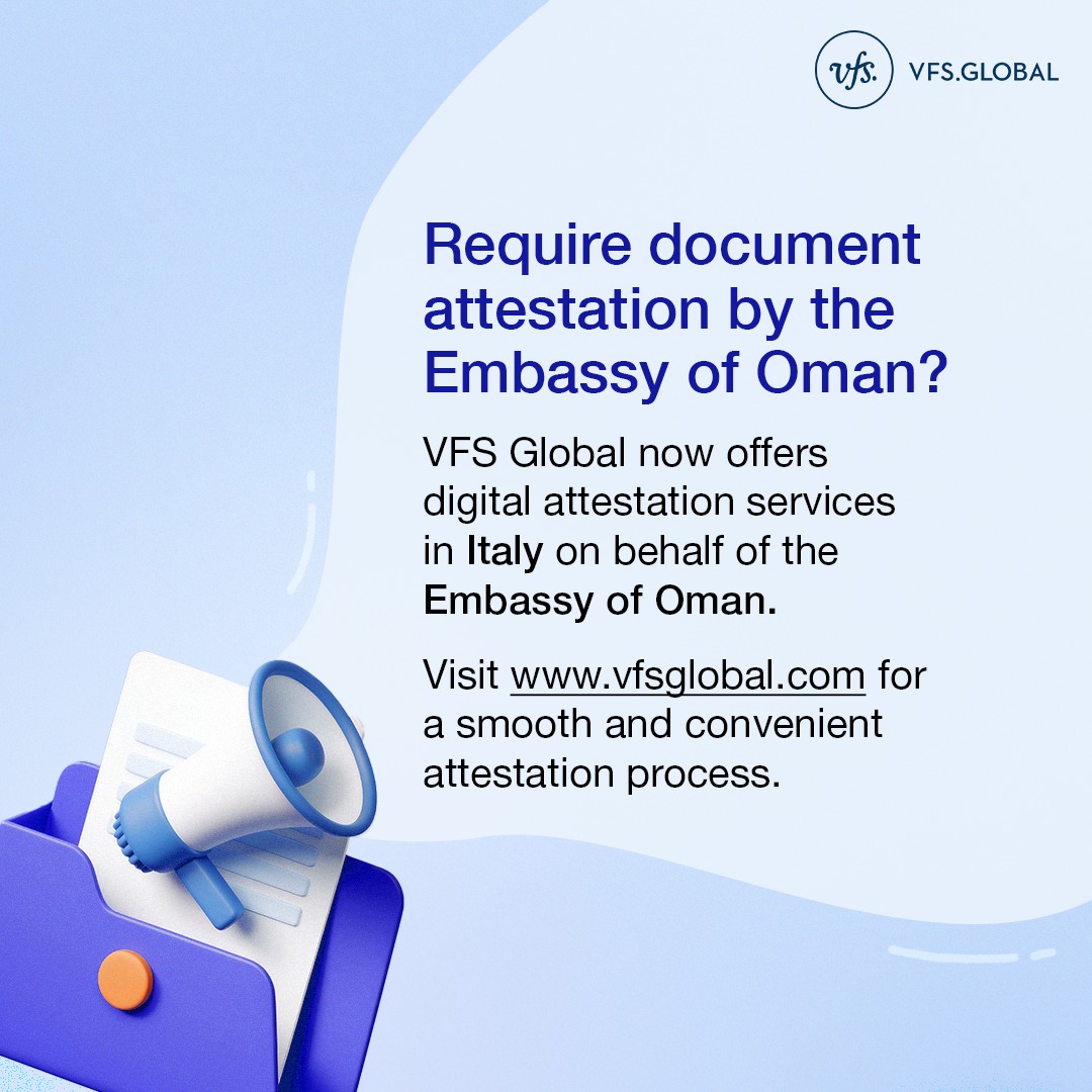 VFSGlobal's tweet image. Residents of Cyprus and Italy can now opt for our digital attestation service for their documents and experience a seamless online attestation process.
For more information, please visit: brnw.ch/21wUpzt
#AttestationService