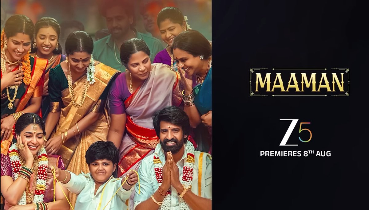 #Maaman (Tamil) will premiere on
ZEE5 Premium, August 8th.

#Soori #AishwaryaLekshmi