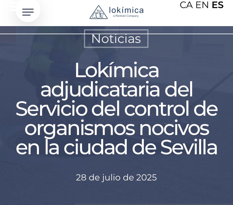 rubueno10's tweet image. 🚀 Seguimos creciendo en @lokimica y somos adjudicatarios, por primera vez, del Servicio de #ControlDePlagas en la ciudad de #Sevilla‼️🔝
👉🏻 Reto, ilusión, compromiso y responsabilidad a partes iguales ✔️
#SanidadAmbiental #OrganismosNocivos #SaludPública
lokimica.com/noticias/contr…
