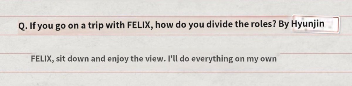 valrani_skz's tweet image. 💬: if you go on a trip with felix, how do you divide the roles?
🥟&amp;gt;🐥: “felix, sit down and enjoy the view. hyung will take care of everything”

😭😭😭😭😭😭