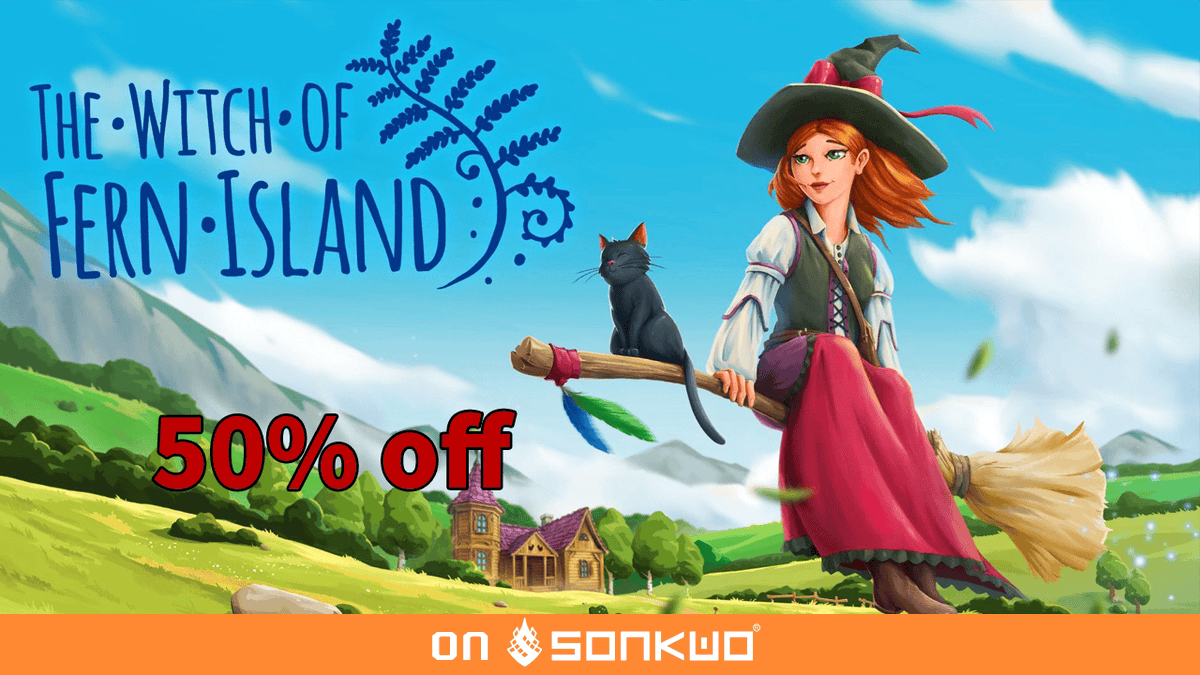 The Witch of Fern Island, 50% off at #Sonkwo
sonkwo.hk/sku/23307
You are a witch apprentice who fall on an exotic land full of magic cultures. Discover secret, planet wonderful plants and build your own witch cottage here!