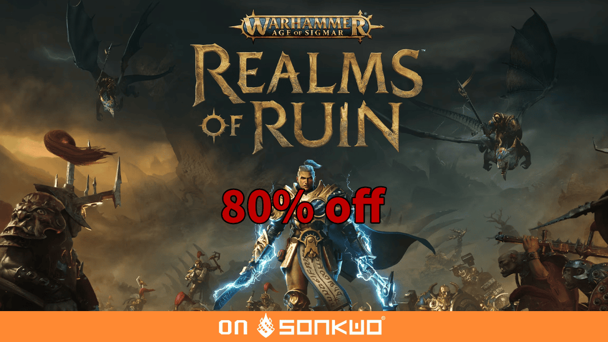 Warhammer Age Of Sigmar: Realms Of Ruin, 80% off at #Sonkwo
sonkwo.hk/sku/26231
Wage a campaign of brutal conquest in this realm-shattering real-time strategy game set in the Warhammer Age of Sigmar universe. Choose your army among four factions to conquer this savage Realm.