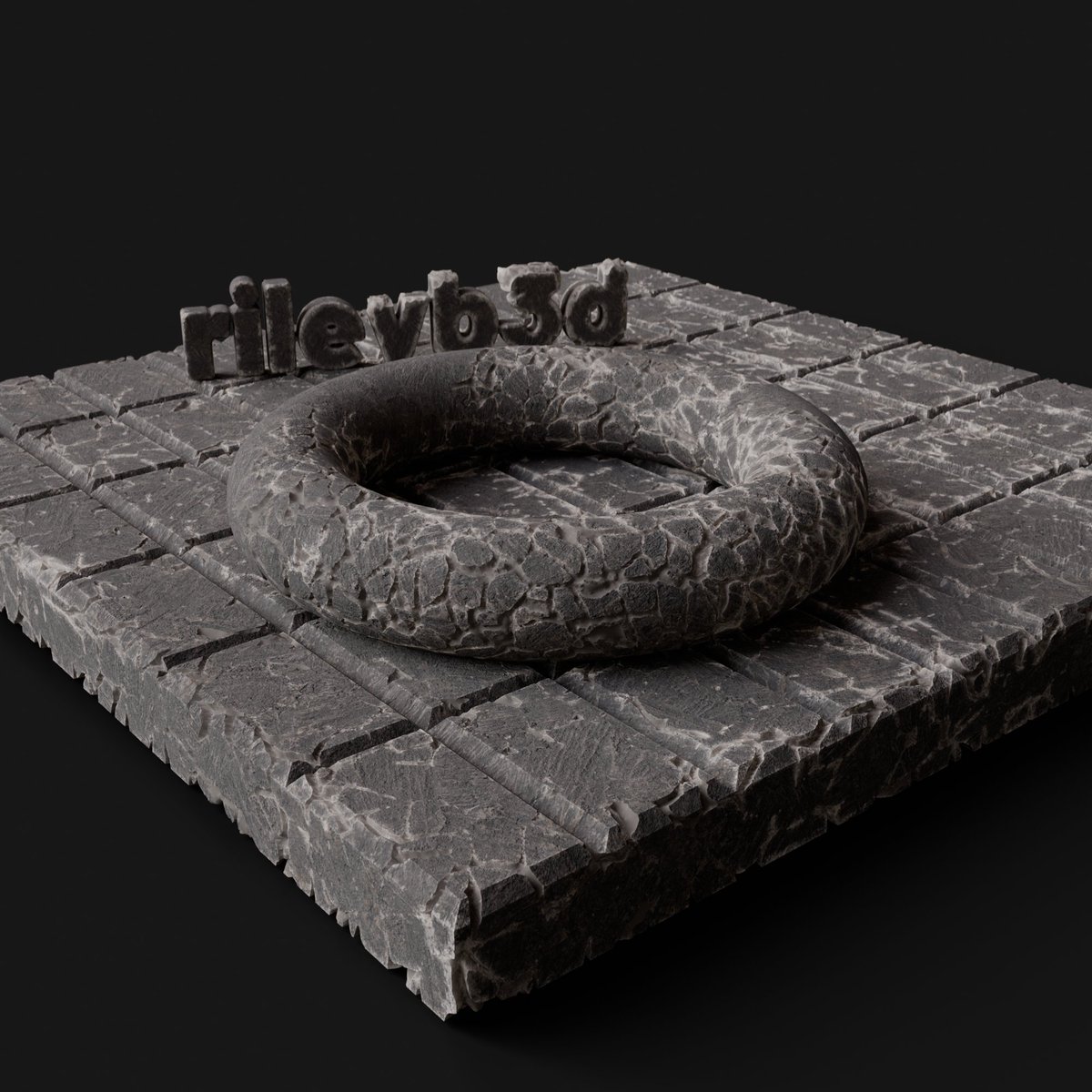 rileyb3d's tweet image. One Click Damage (OCD) is a great #b3d addon.
I plan to use it to breakup custom trim sheets, but here's a fun test to see it in action.
Minimal settings, but pretty good results by default!