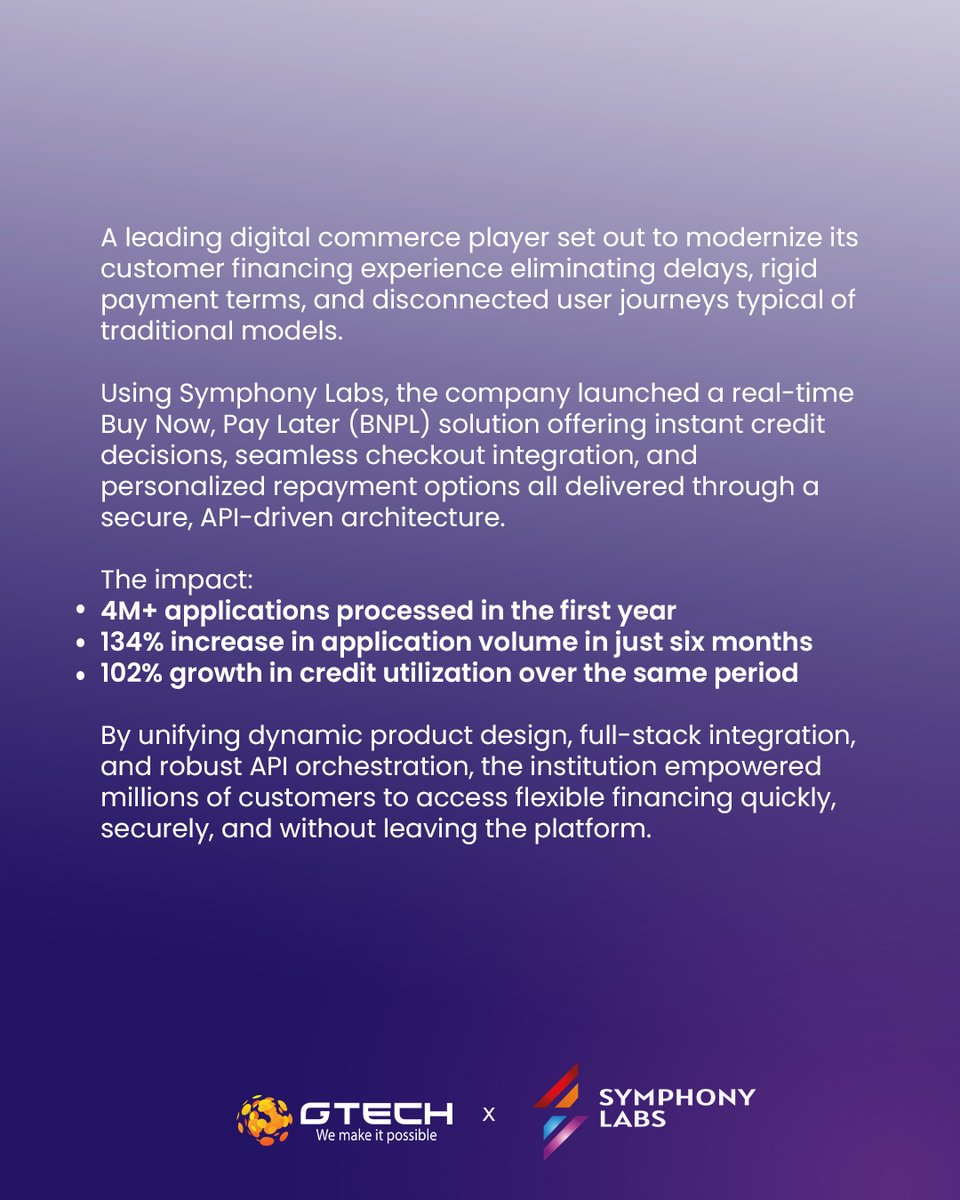 Symphony Labs transforms fragmented financial technologies into a unified powerhouse merging every system, API, and data source into a single, secure platform. Link: gtech.com.tr/en/financial-a…