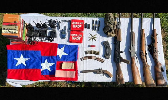sen13879's tweet photo. Army raids UPDF hideout in Baghaichhari, AK-47 recovered: ISPR

#TruthFromThailand #CambodiaOpenedFire #ไทยกับกัมพูชา #LaCasaDeLosFamososMx #WWERAW #LaVozArgentina #HAECHANSOLO2025 #ชายแดนไทยกัมพูชา #Qさま #ETH10xBitget https://t.co/3rj4fhrtAP