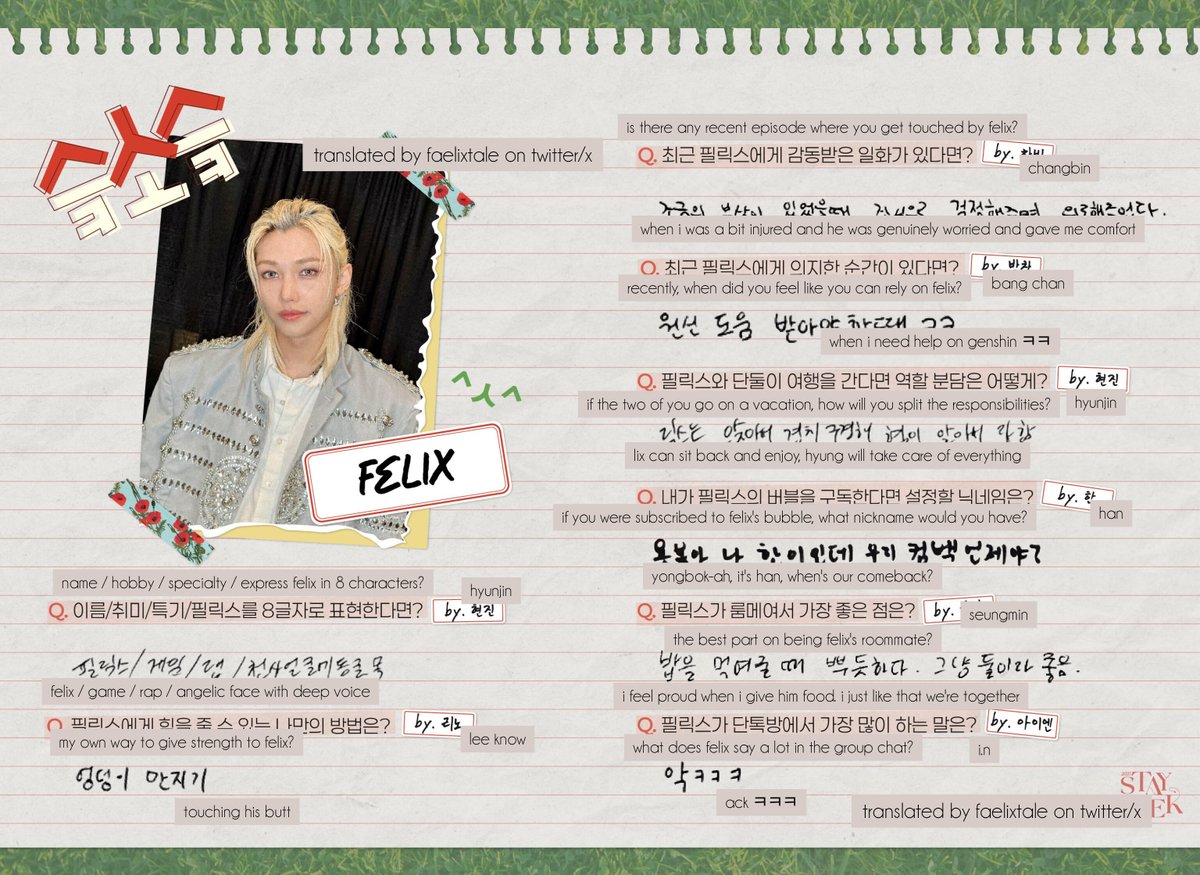 faelixtale's tweet photo. [2025 STAYweeK] ^ㅅ^ 스키즈가 소개하는 스키즈 (슼소슼) | SKZ introducing SKZ | #FELIX introduced by the members https://t.co/eMmLxoH4sr