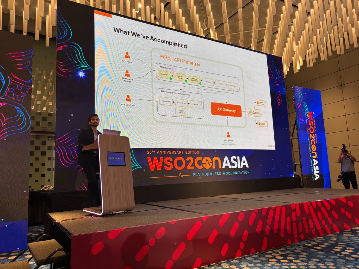 wso2apimanager's tweet image. 🚀 2nd API Management lab session at #WSO2AsiaCon2025:

🤖Build and Govern APIs with AI in WSO2 API Manager 
From smart design to AI-powered governance — how to use AI for API management. 

By Arshardh Ifthikar and Anusha Jayasundara
#API #AI #DevTools @arshardhtechie