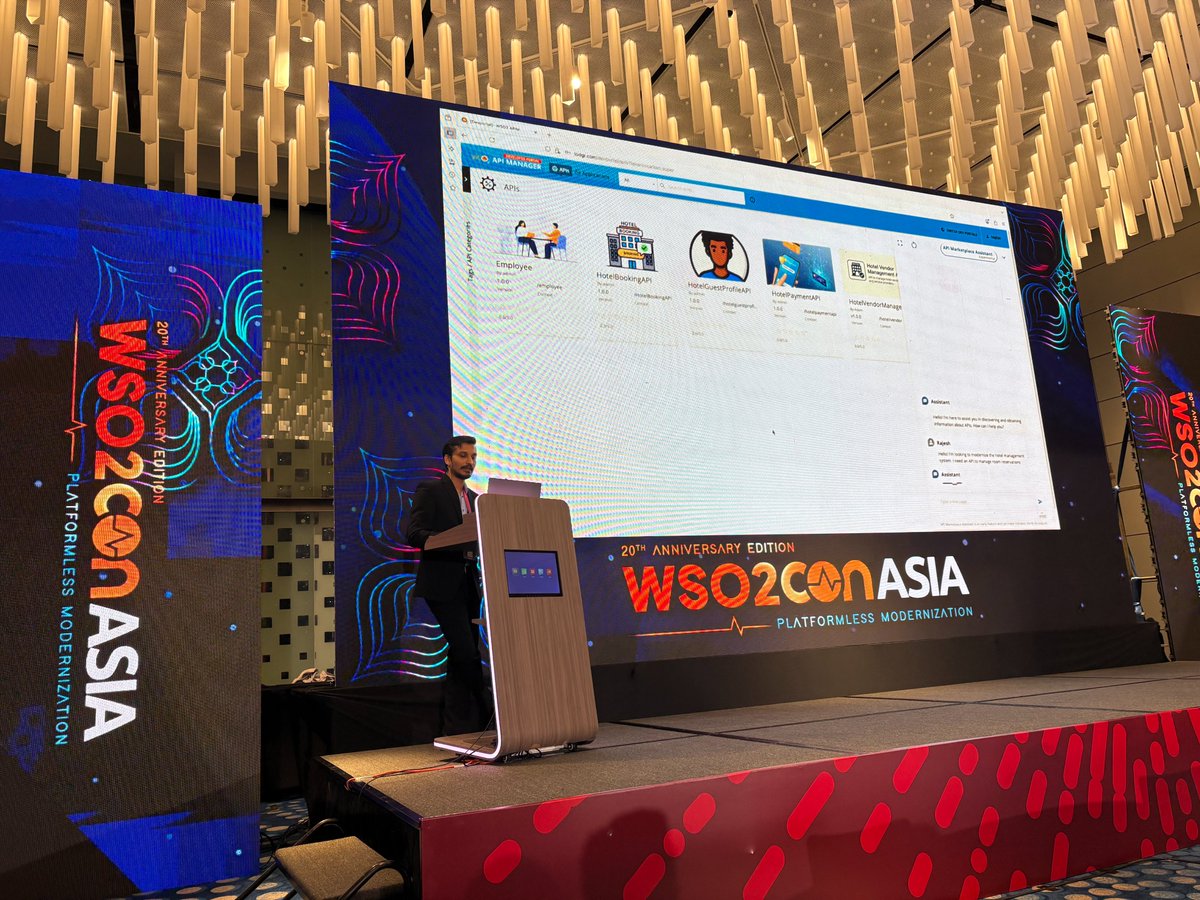 wso2apimanager's tweet image. 🚀 2nd API Management lab session at #WSO2AsiaCon2025:

🤖Build and Govern APIs with AI in WSO2 API Manager 
From smart design to AI-powered governance — how to use AI for API management. 

By Arshardh Ifthikar and Anusha Jayasundara
#API #AI #DevTools @arshardhtechie