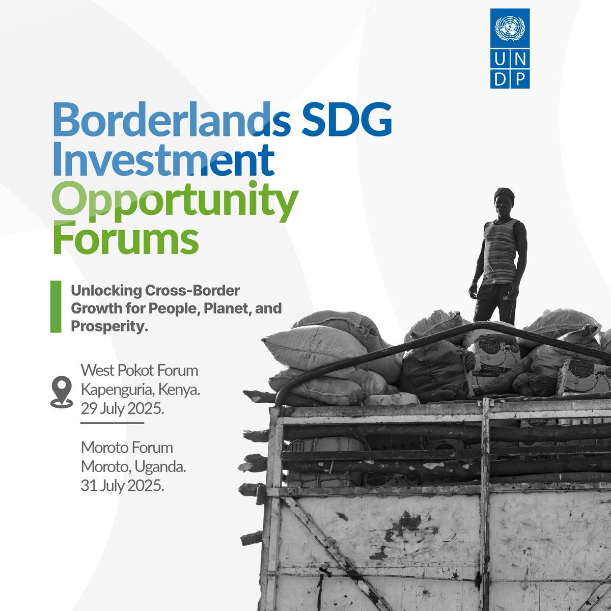 UNDP Resilience Hub for Africa 🌍 (@undpresilience) on Twitter photo 📍Kapenguria, 29 July | Moroto, 31 July
Join us at the #BorderlandsInvestmentForum as we spotlight SDG-aligned opportunities in livestock, agro-processing, tourism & energy across the Kenya-Uganda border! 📍Kapenguria, 29 July | Moroto, 31 July
Join us at the #BorderlandsInvestmentForum as we spotlight SDG-aligned opportunities in livestock, agro-processing, tourism & energy across the Kenya-Uganda border!